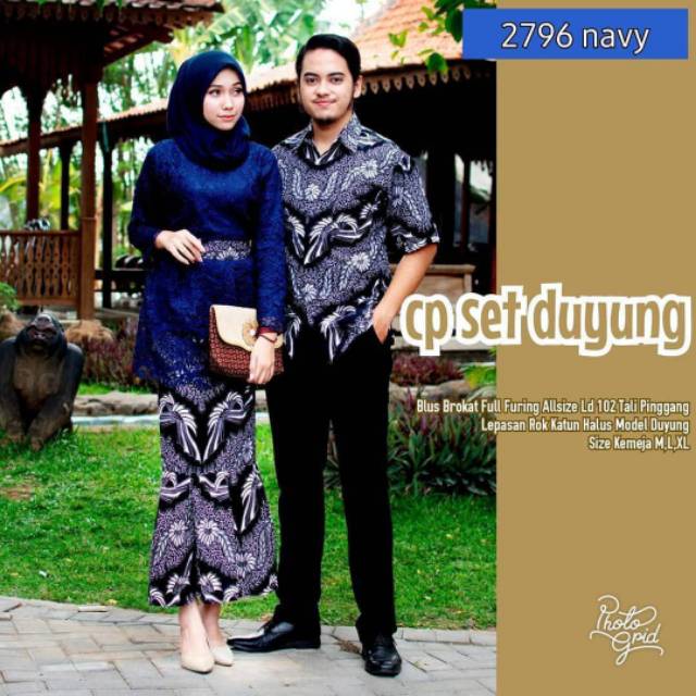 Couple set kebaya batik , couple sarimbit batik , baju couple set