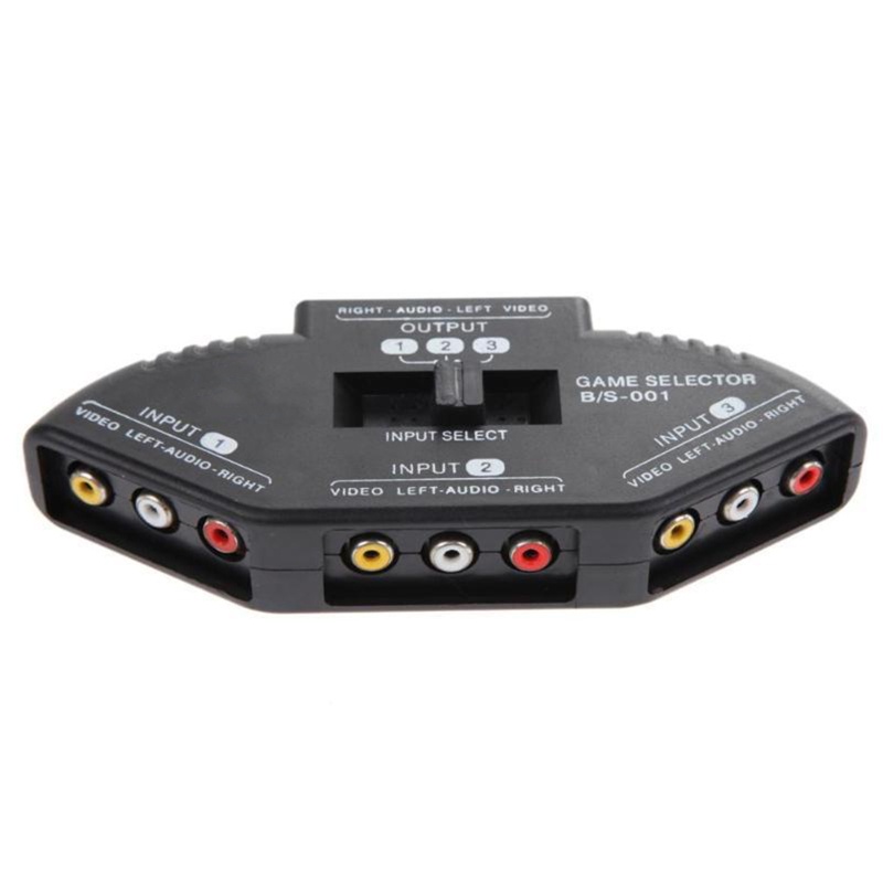 Btsg AV Switch Splitter Selector Kabel AV Komposit RCA 3ke1 Untuk STB TV DVD Player