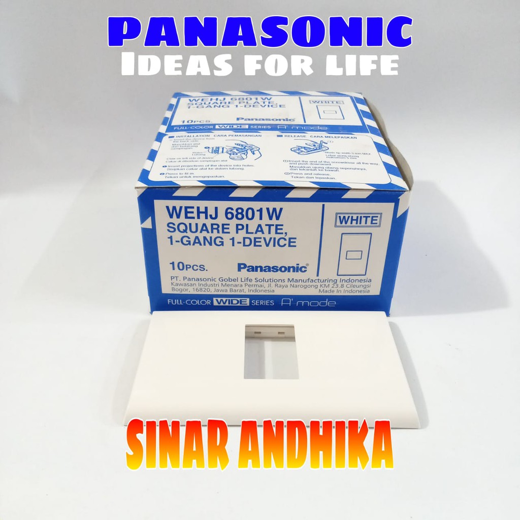 FRAME SAKLAR 1 GANG 1 DEVICE PUTIH A MODE PANASONIC WEHJ 6801W