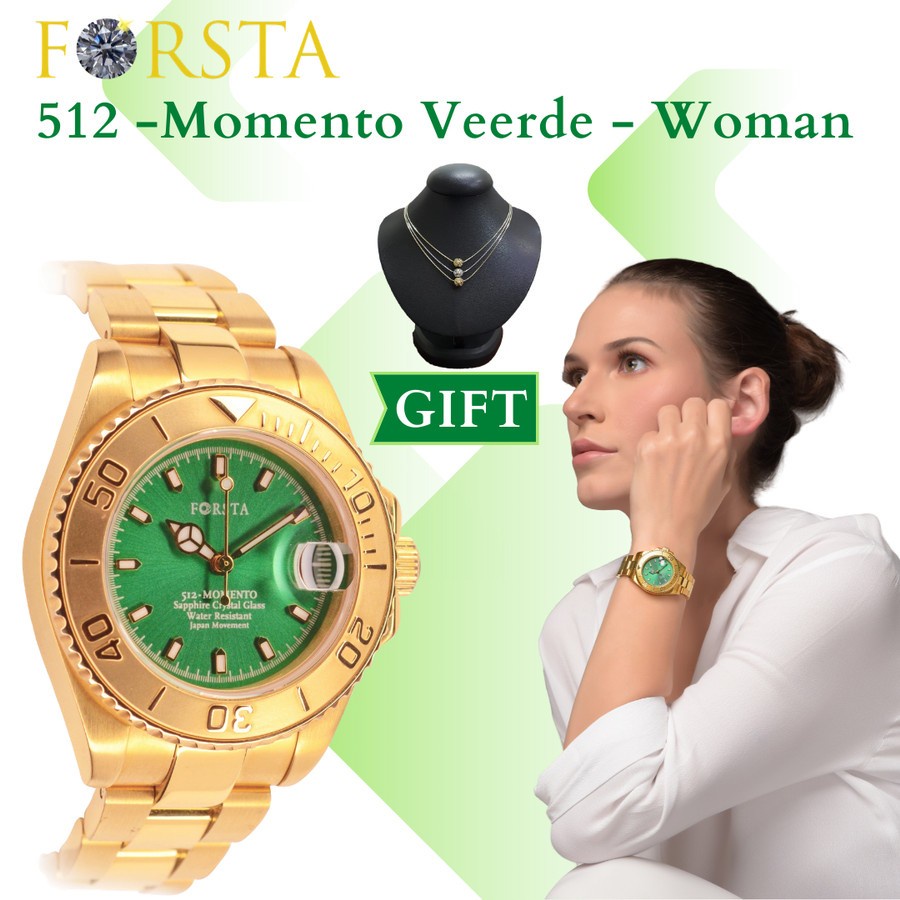 Jam Tangan Kesehatan Forsta Momento Veerde - Woman Wanita - GOLD