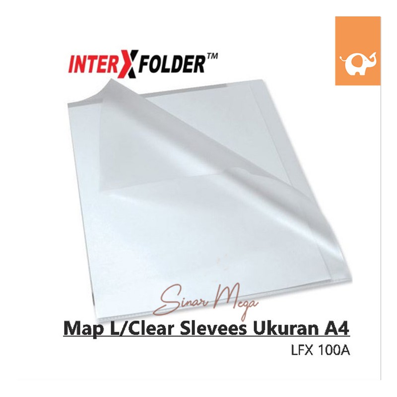 

PER LUSIN Inter X Folder Map L A4 Transparant / Clear Sleeve Plastik Murah