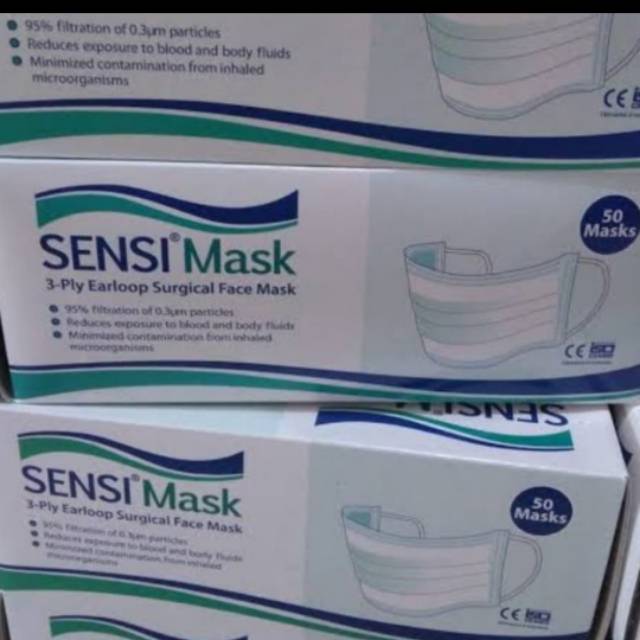  Sensi  Masker  Earloop isi 50  pcs Mask Shopee Indonesia