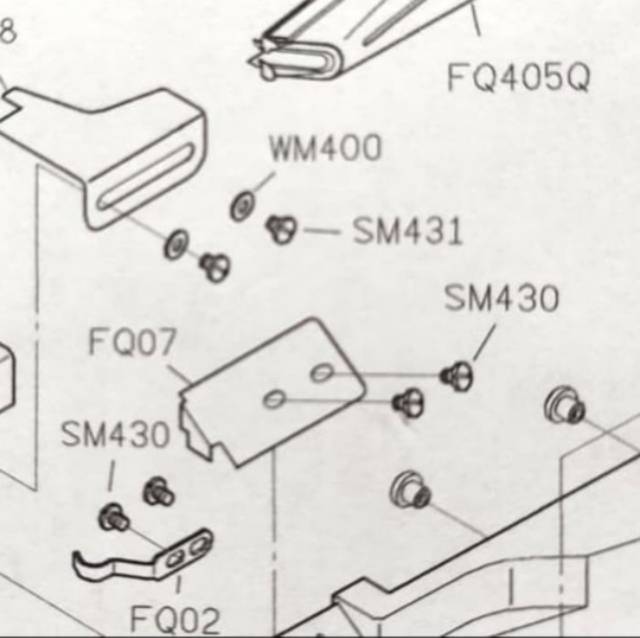 SM430 Asli Siruba Baut Corong Kaki Kam - Mesin Kamkut Siruba F007