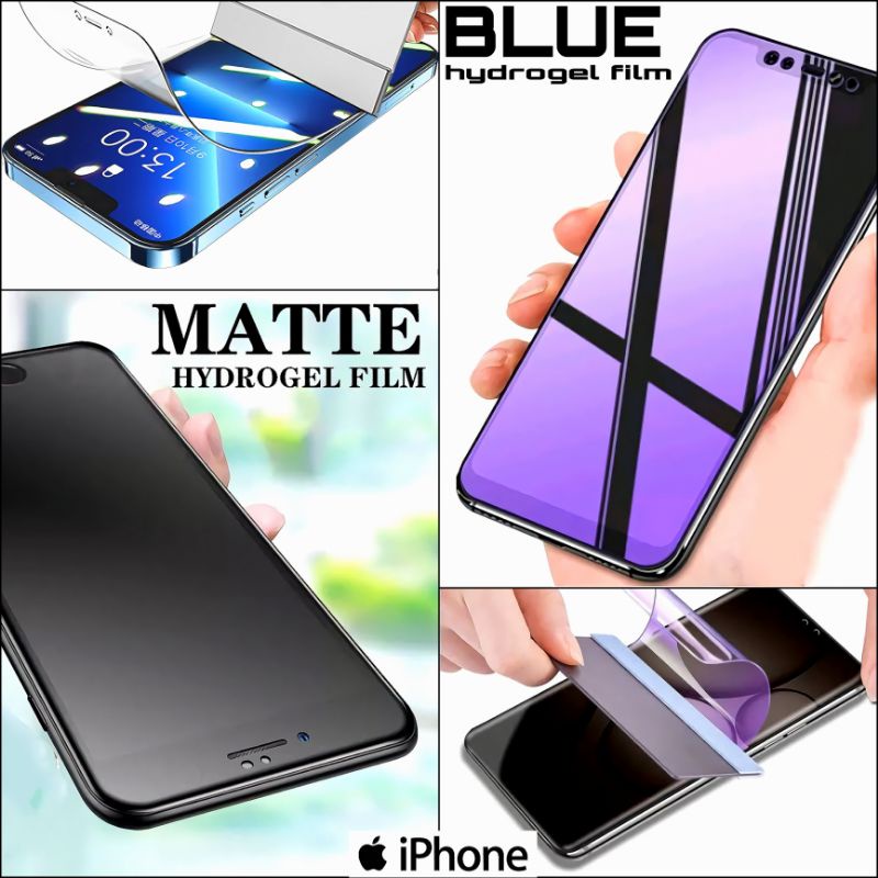 PELINDUNG LAYAR HYDROGEL BLUE LIGHT DAN MATTE IPHONE 5S 6 7 8 plus x xs max 11 pro max 12 mini 12 pro max 13 mini 13 pro max 14 pro max 14+