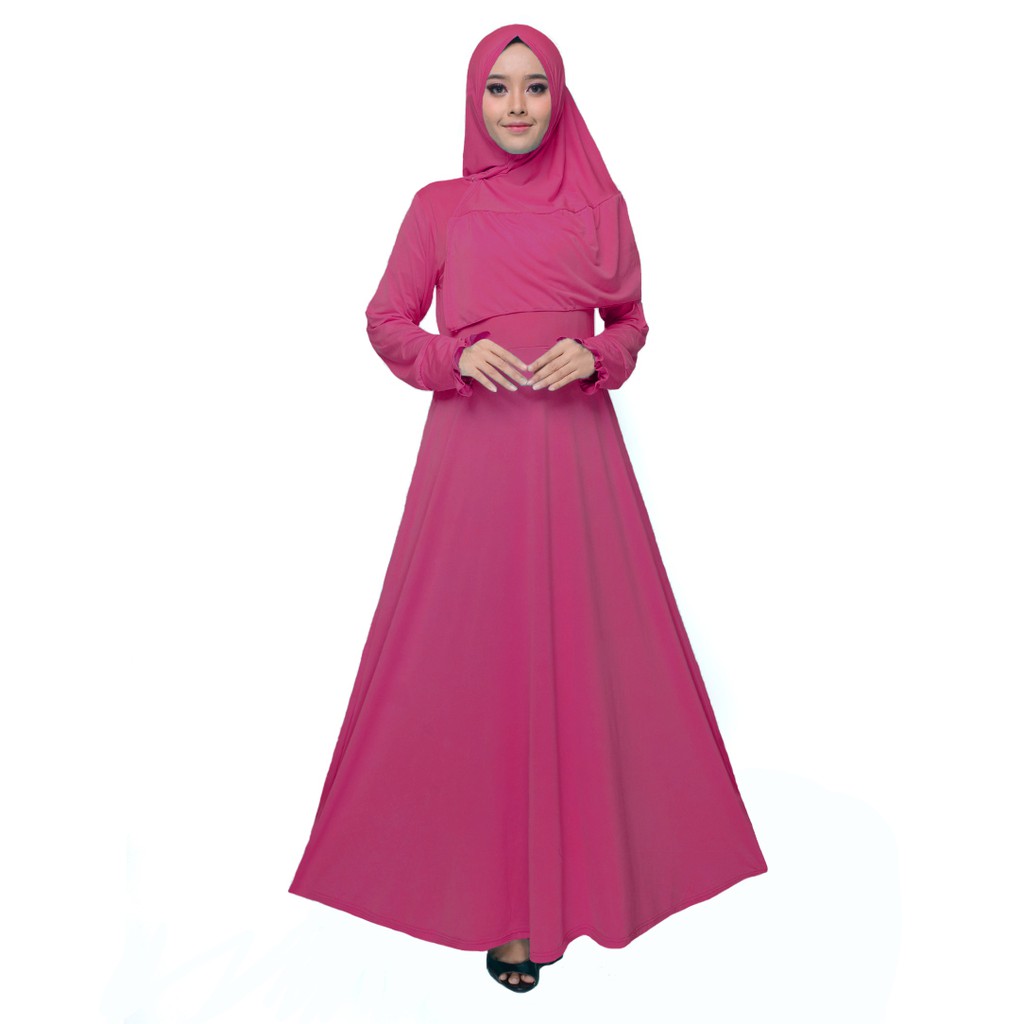 Long Dress Gamis Hijab Syar'i tangan Panjang - XSHOP Lena