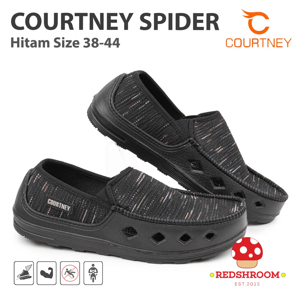 Sepatu Ardiles Courtney SPIDER HITAM - Fashion Casual Pria