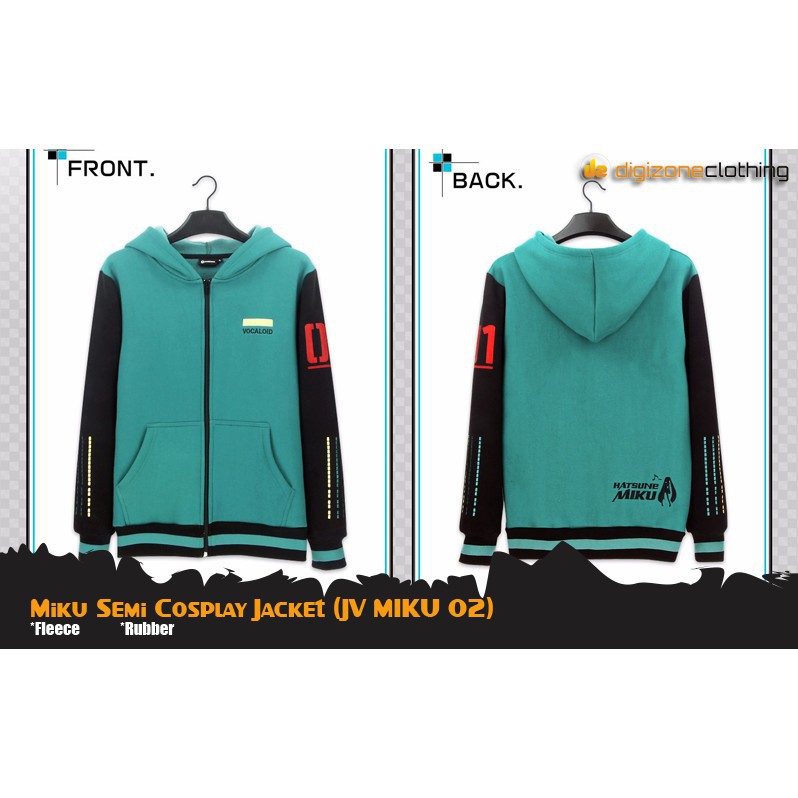 Jaket Anime Game  MIKU SEMI COSPLAY JACKET (JV MIKU 02)