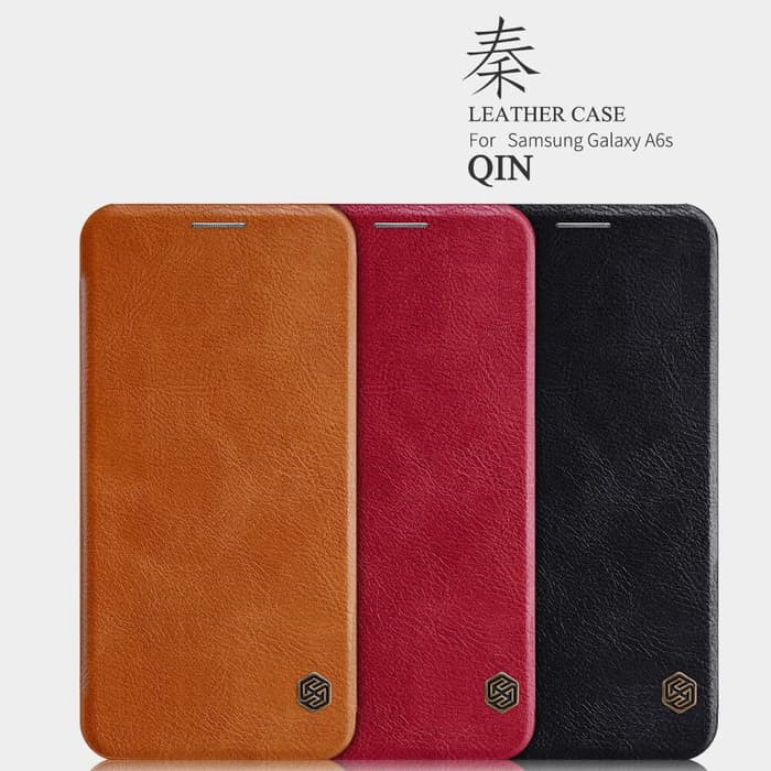 Flip Cover SAMSUNG Galaxy A6s Nillkin Qin Leather Flip Hard Case Original