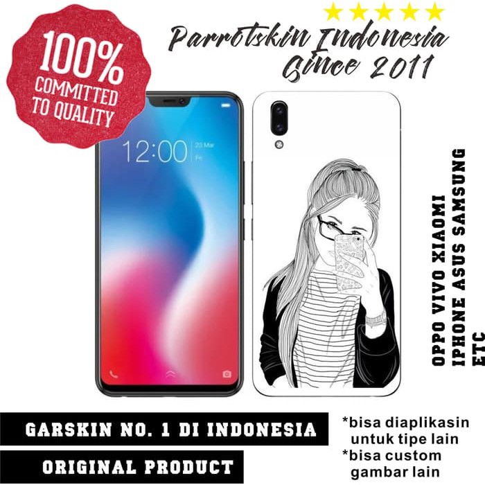 Garskin Skin X Vivo V7 V9 Y28 Y51 Y53 Y83 Y71 dll Girl selfie Style