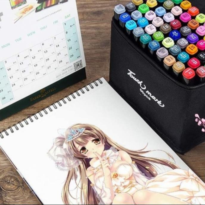 

PERALATAN MENGGAMBAR SPIDOL 40 WARNA ANAK GAMBAR SKETSA TWIN MARKER SKETCH COPIC PERALATAN LUKIS