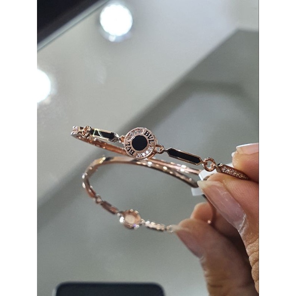 gelang bangle bundar simple emas 750