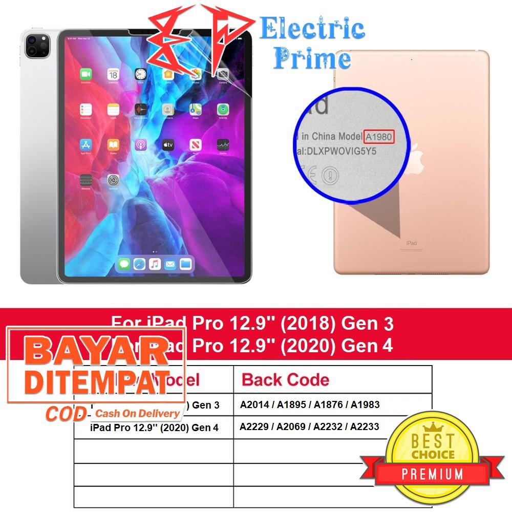 Anti Gores Film iPad Pro 3 4 Gen 12.9inch 2018 2020 TRIPLEDI Screen Protector Matte Paper Like