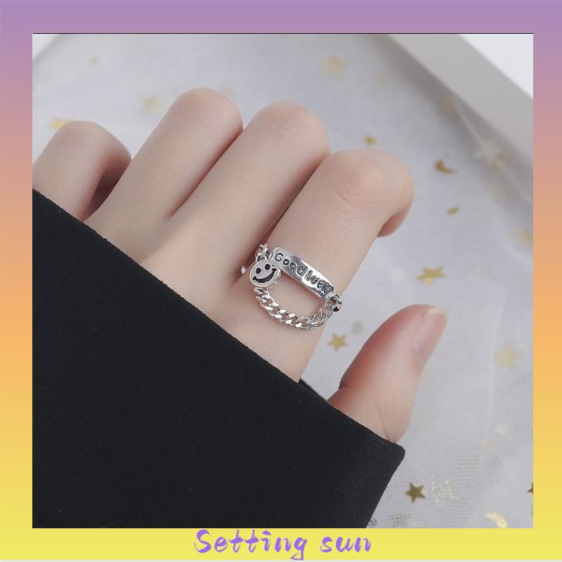 2 Pcs Cincin Korea Keren Logam Cincin Retro Gaya Punk Perhiasan Sederhana Unisex TN