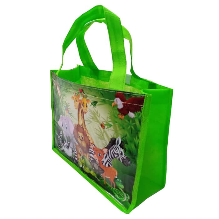 

Tas Souvenir ultah bingkisan goodie bag animal spunbond printing Termurah