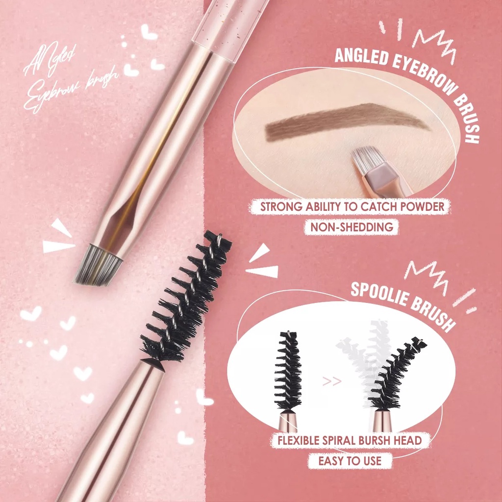 Pinkflash Brush Multi Use Duo Brush Eyebrow And Brush Eyeshadow Pinkflash Brush Pinkflash Brush Make Up Pinkflash Kuas Wajah Pinkflash Kuas Make Up Pinkflash Brush Pink Flash