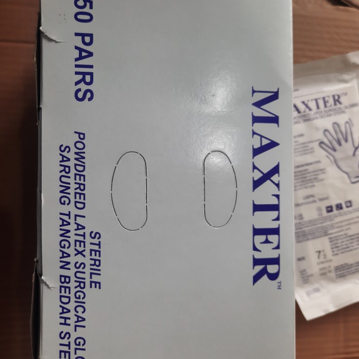 Sarung Tangan Steril Maxter / Surgical Glove Steril / HandScoon Steril Maxter