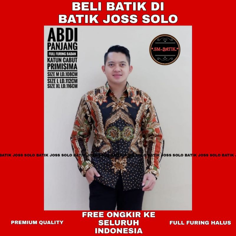 BJS - ABDI PANJANG SM BATIK BATIK PRIA BAJU BATIK PRIA KEMEJA BATIK PRIA LENGAN PANJANG