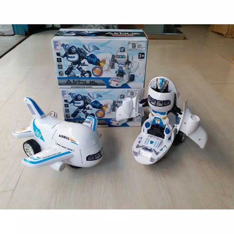 mainan anak Pesawat Airbus deformation robot pesawat super mainan robot pesawat mainan unik