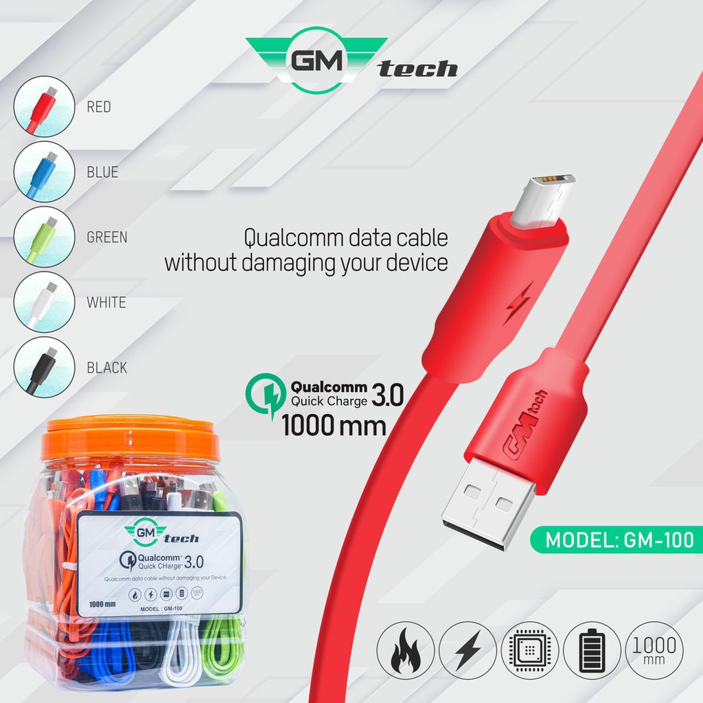 Kd Kabel Data GM-TECH Qualcom 3.0 Micro Usb Fast Charging