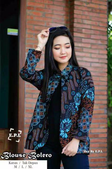 Geser =》》atasan Blazer Batik Wanita Motif Batik