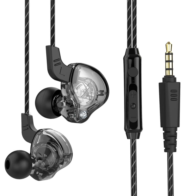 QKZ AK6 ARES AK6 X Sport Earphone Headset dengan Mic alt KZ EDX Pro QKZ AK6 Pro AK6 MAX KZ ZSN pro X KZ az09 qkz ck5-AK6 X Black