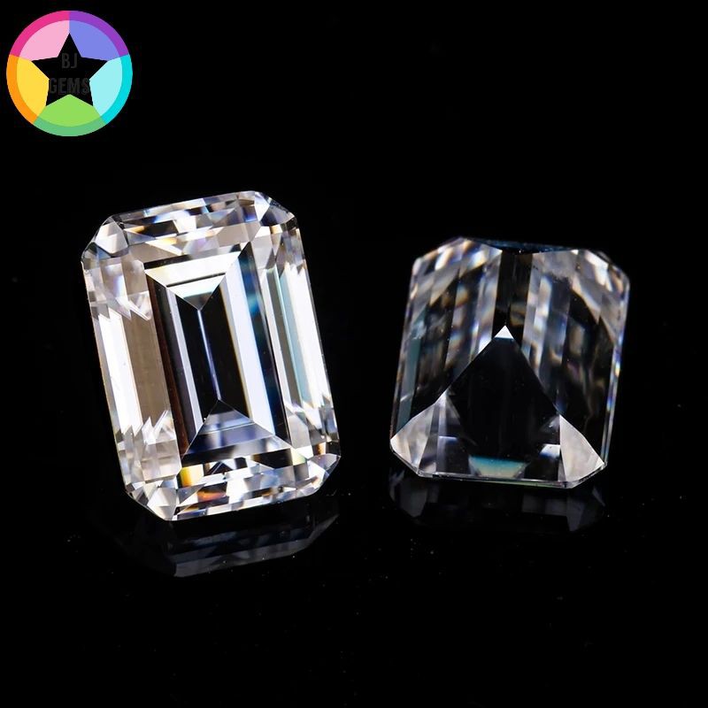 A5 Quality Emerald White Cubic Zirconia Permata Diamond Syntetic