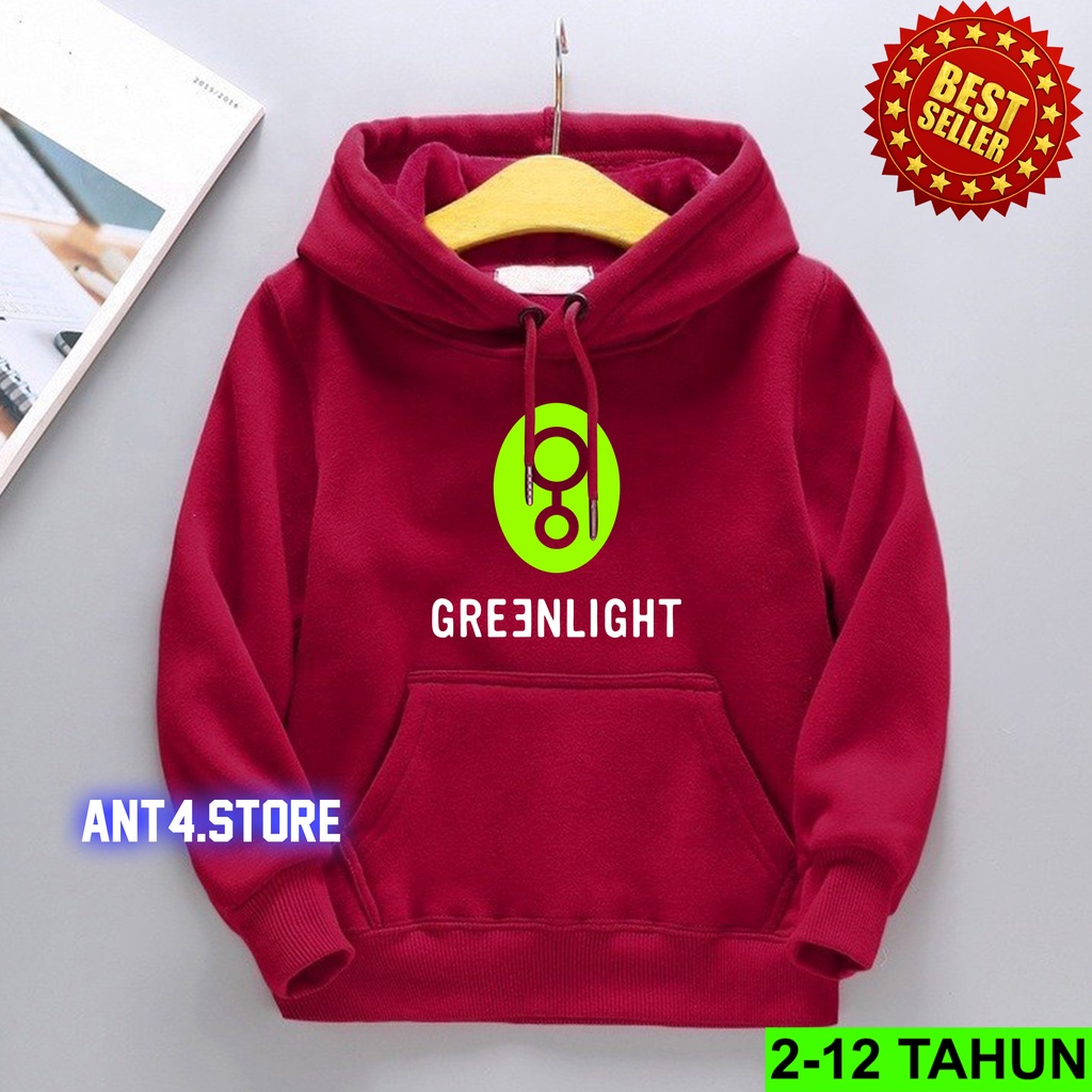 Hoodie GREENLIGHT TERBARU  Anak Perempuan Laki Laki  / Hodie BEST SELLER Anak Umur 2 - 12 Tahun / Jaket Greenlight