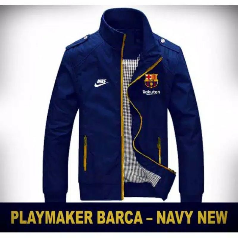 Jaket Bola Jacket Barcelona 2021 Keren Pria Wanita Jaket Playmaker Barca Cewek Cowok Terbaru