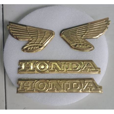 EMBLEM TENGKI WARNA GOLD MOTOR HONDA CB