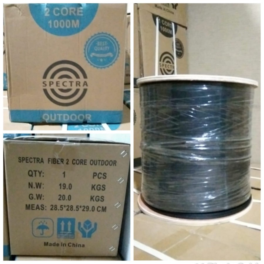 KABEL FIBER OPTIC 2 CORE 3 SELING OUTDOOR 1000M SPECTRA