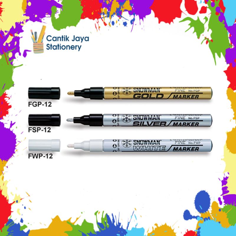 

Spidol Cat Permanent Paint Marker SNOWMAN Fine