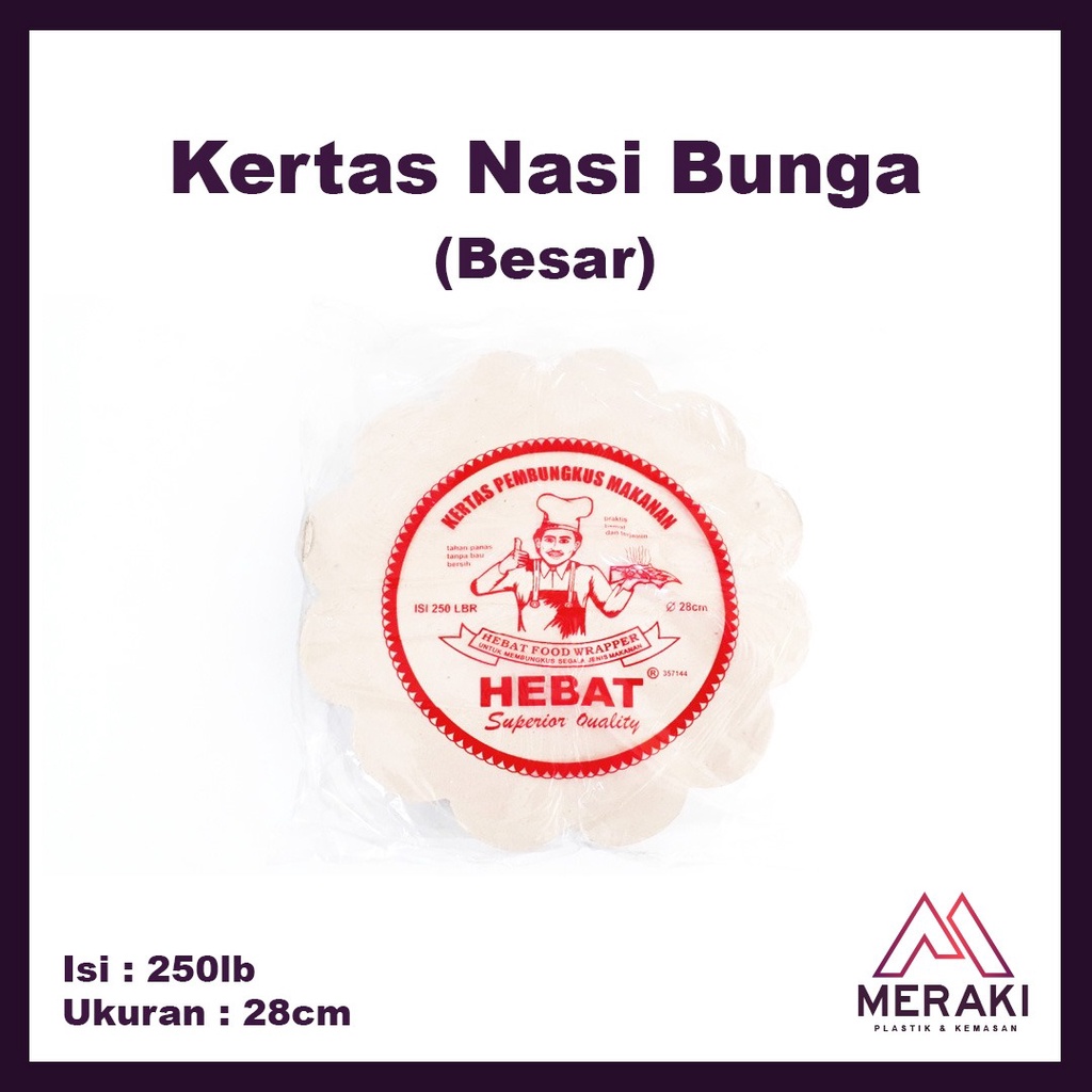 Kertas Nasi Bunga 28cm Besar