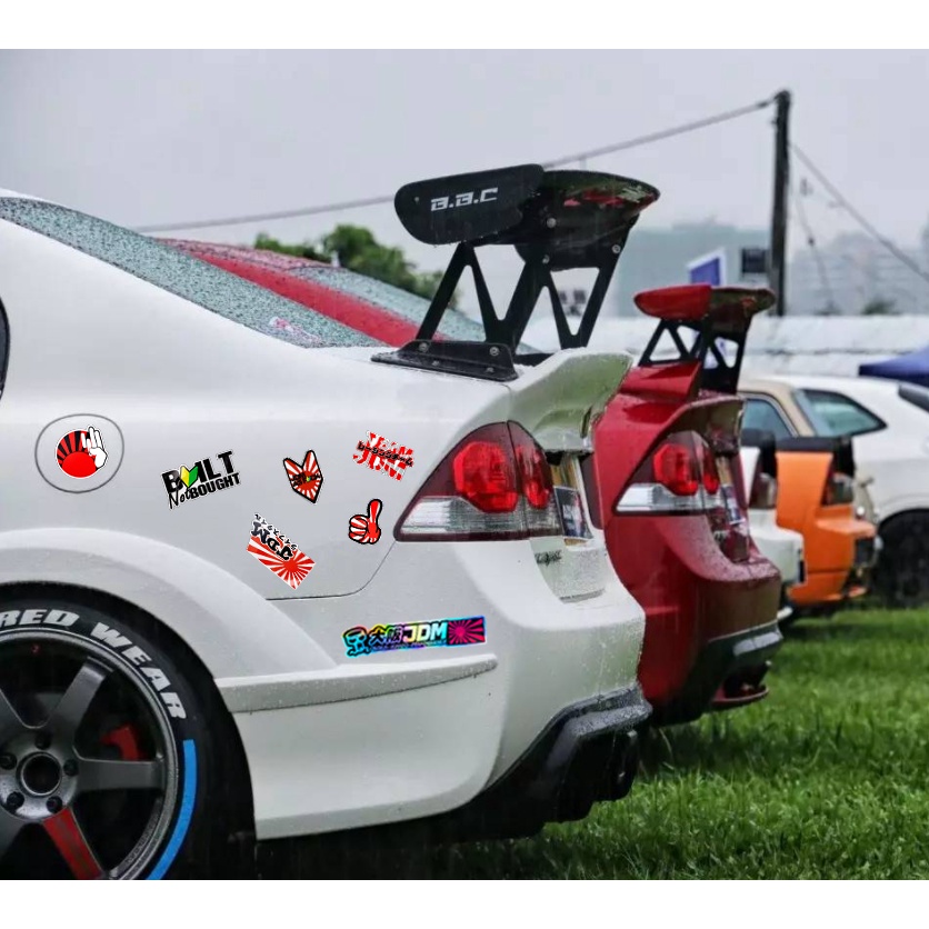 Jdm 3M Stiker Logo Reflektif Tahan Air Untuk Helm Motormobil