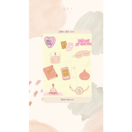 

stiker sheet self love