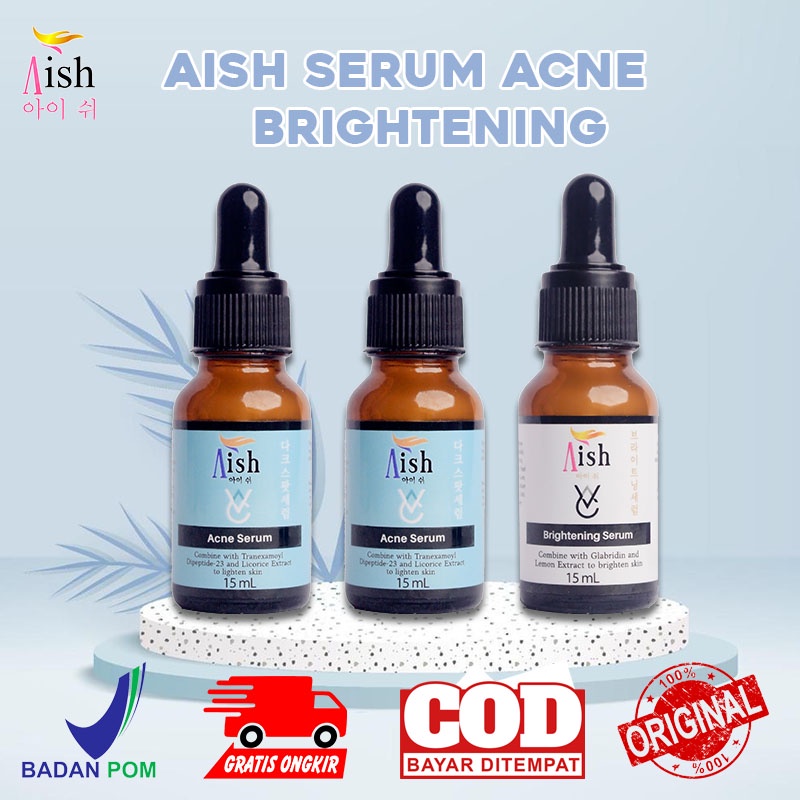 Aish Serum Acne Brightening (2 Acne Serum + 1 Brightening Serum)