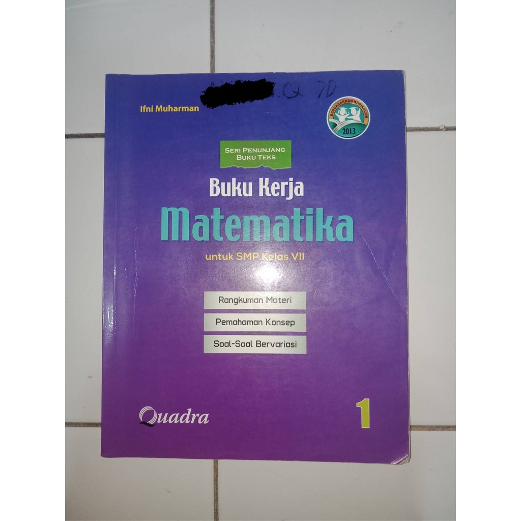 PRELOVED BUKU LKS PAKET SMP MATEMATIKA KELAS 7 QUADRA KURIKULUM 2013 MURAH