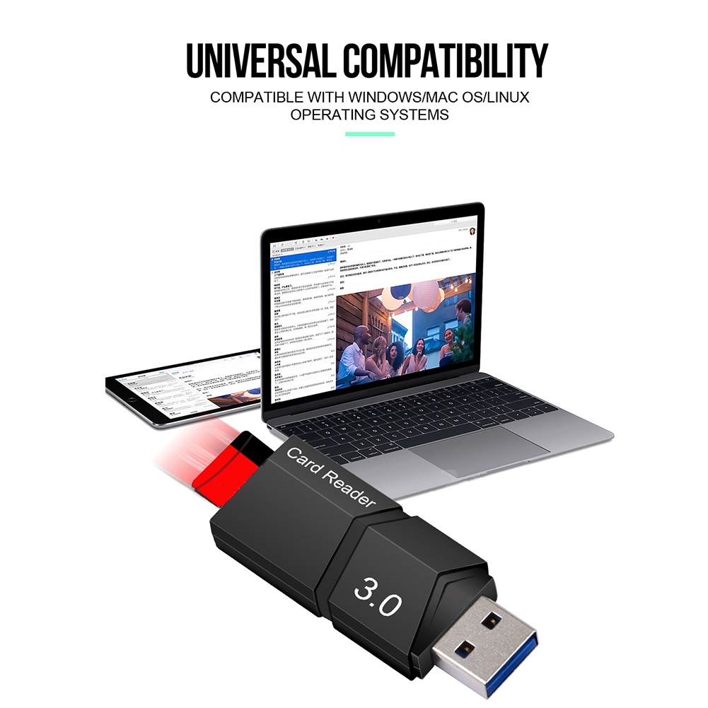 Adapter Card Reader Micro TF Digital USB 3.0 Kecepatan Tinggi Untuk PC Laptop