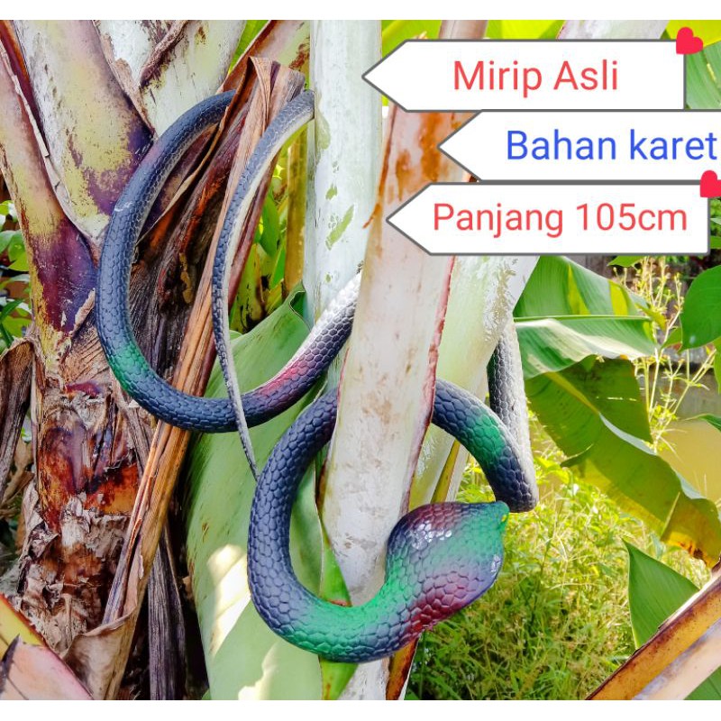 Mainan Jail Ular Karet Panjang 105cm Usil Ngerjain Mirip seperti Asli