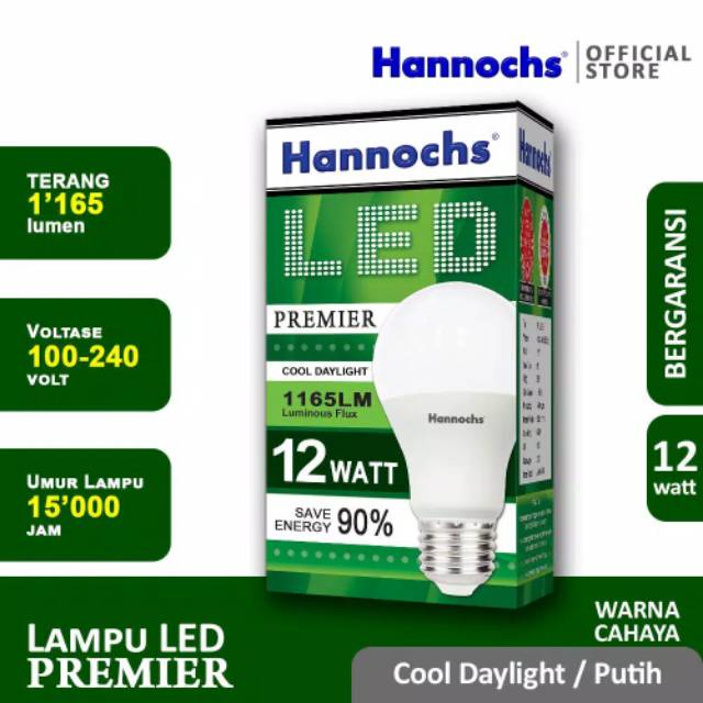 Lampu Led hannochs Premier 12w 12 watt