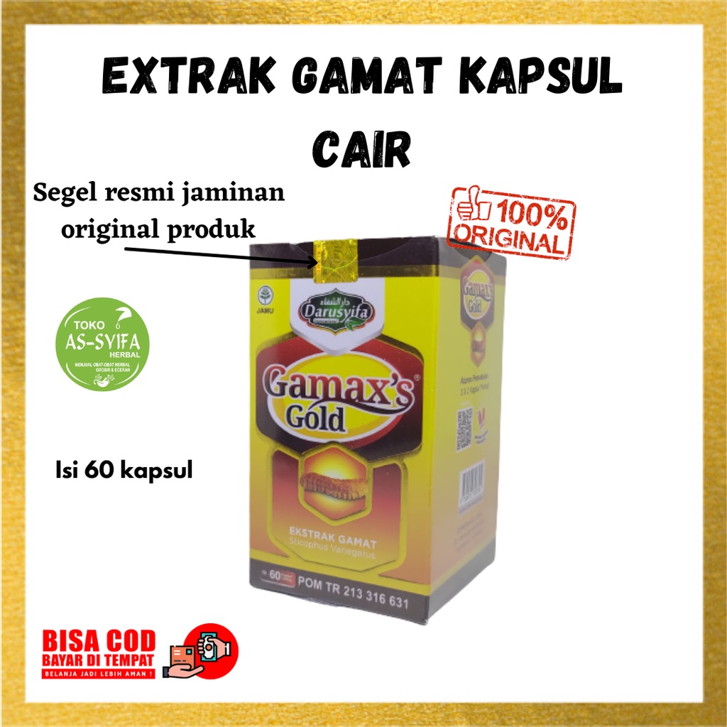 Kapsul Gamat Gamax's Gold Emas Darusyifa / Gamat Emas Gold Cair / Gamat  Emas Gold Kapsul