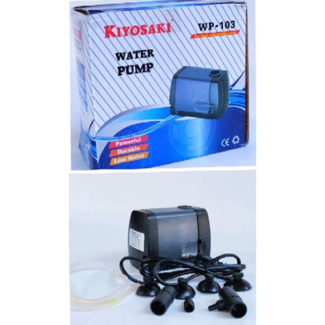 KIYOSAKI 103 WP 103 Pompa Celup Filter Air Kolam Aquarium Aquascape hidroponik Power Head Submersible Pump Water Pump