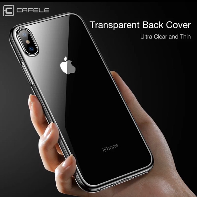 Cafele Plating case iphone XR Silicone Case White Silver