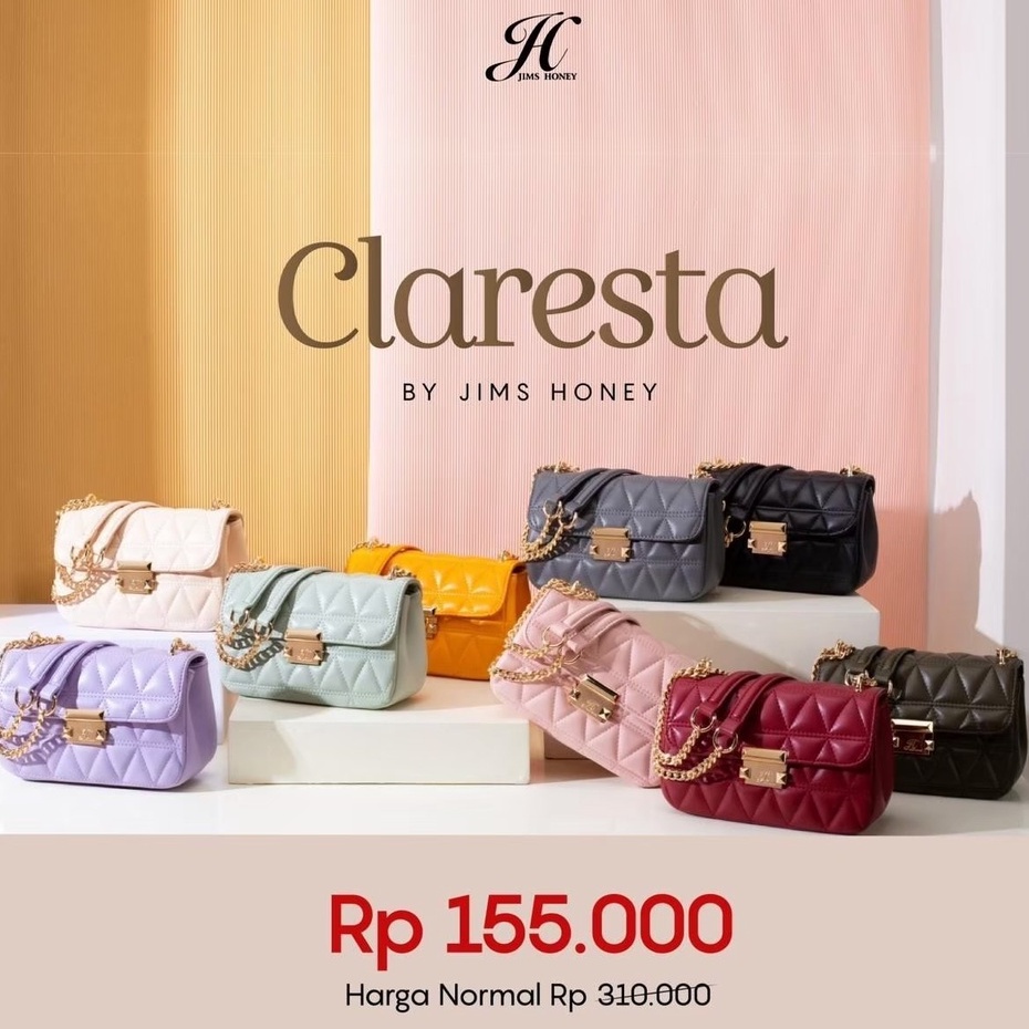 Jims Honey Claresta Bag Tas Selempang Fashion Pesta Clutch Wanita JH Import Party Jimshoney JH