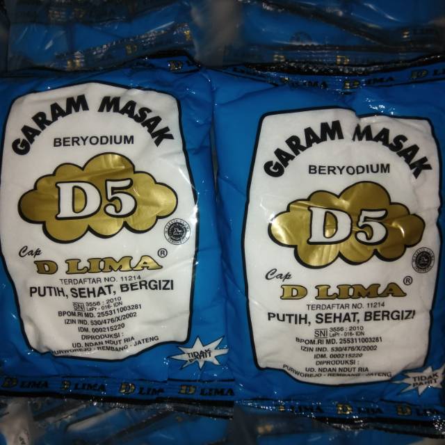 Garam masak D5| Garam halus D5| Garam beryodium