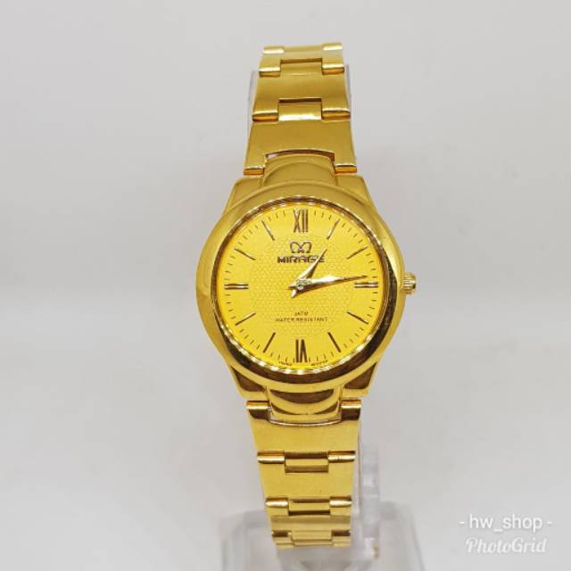 Jam Tangan Wanita Mirage 7398 Gold Original