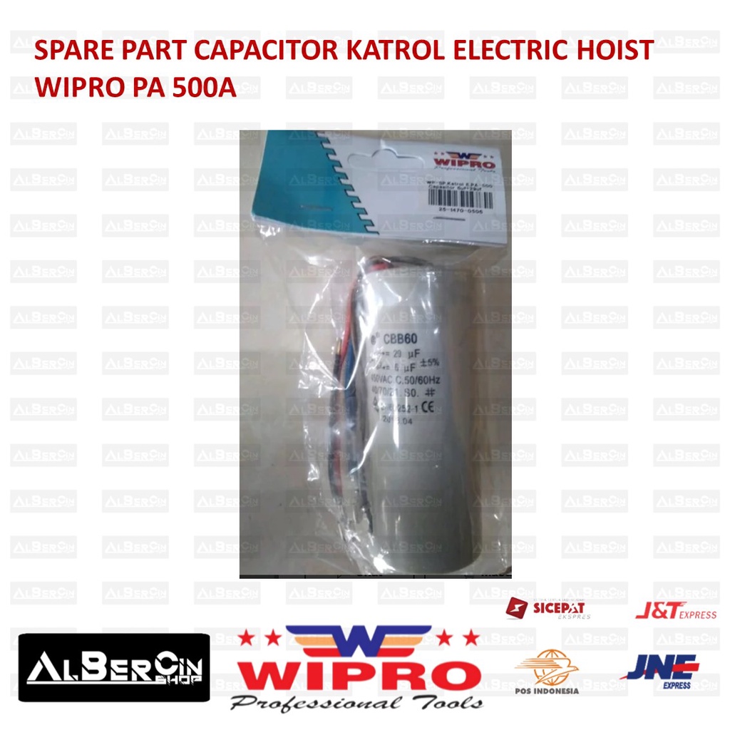 Spare Part Capasitor  Katrol Electric Hoist WIPRO PA500 PA 500