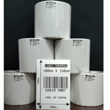 Label Thermal 100x150 isi 500pc Kertas Sticker Receipt Printer Barcode Xprinter A6 110mm