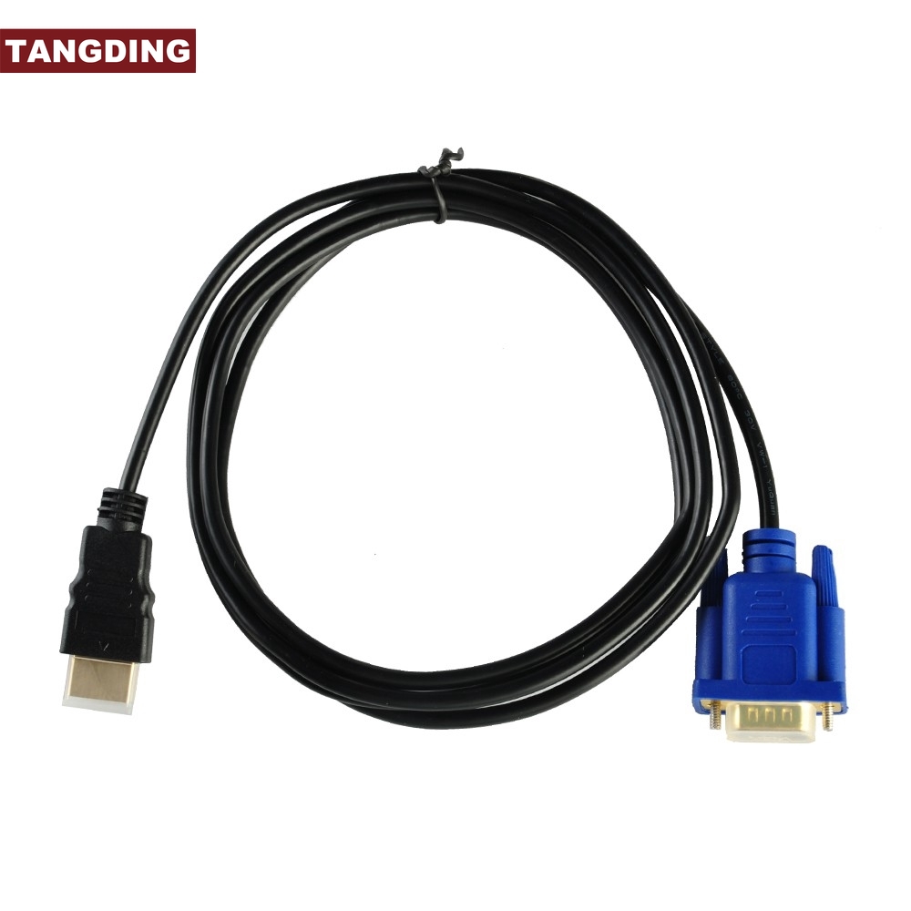 【COD Tangding】Kabel Konektor Hdtv 1.8m Hdmi Male Ke Vga Untuk Pc/Tv/Laptop/Tablet