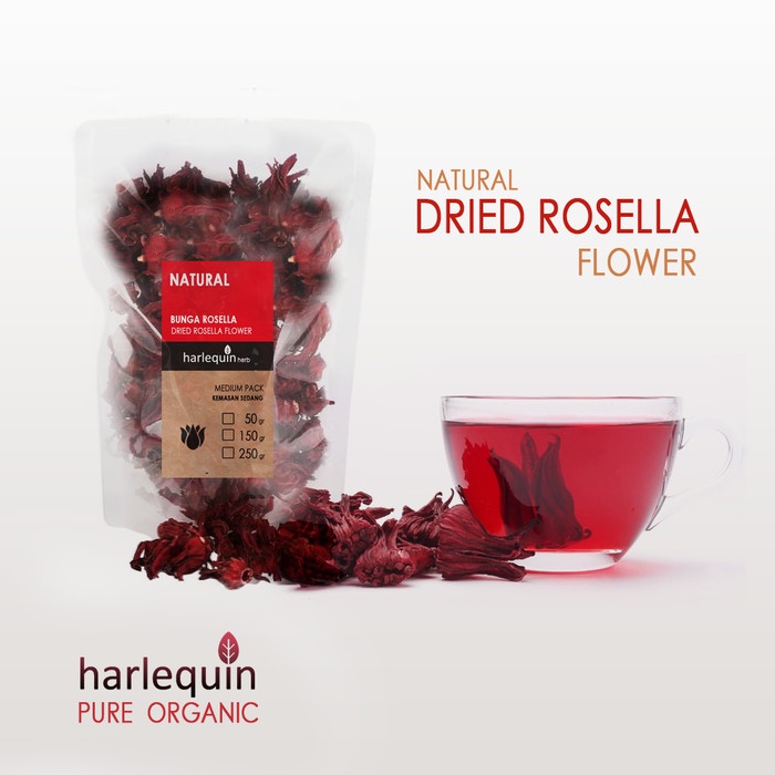 

TEH-DAUN- ROSELLA TEA 100 GRAM DRIED ROSELLA FLOWER - TEH BUNGA ROSELLA -DAUN-TEH.