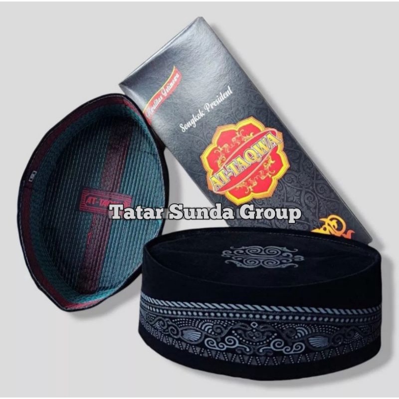 Peci Kopiah Songkok Hitam Batik Tinggi 9 cm Size Anak Dan Dewasa